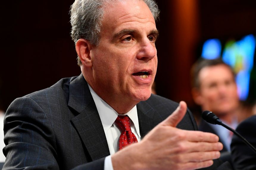 Justice Department Inspector General Michael Horowitz testifies on Capitol Hill, June 18, 2018.