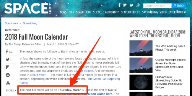 volle maan kalender