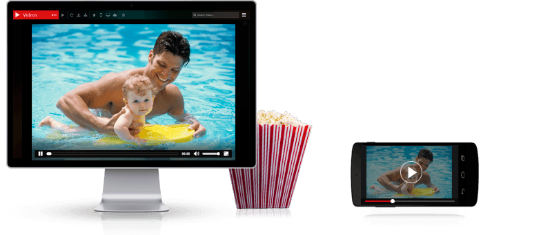 Watch videos and movies stored on your smartphone.