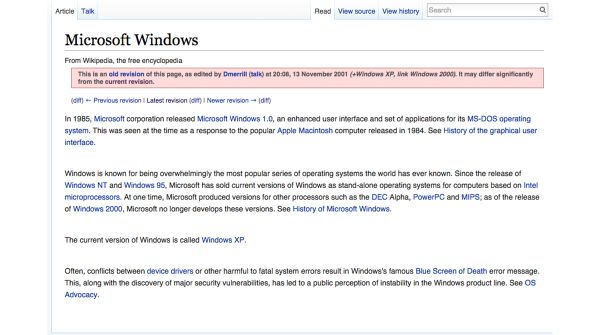 Ecco la paleo Wikipedia