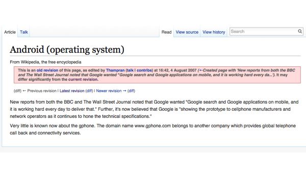 Ecco la paleo Wikipedia