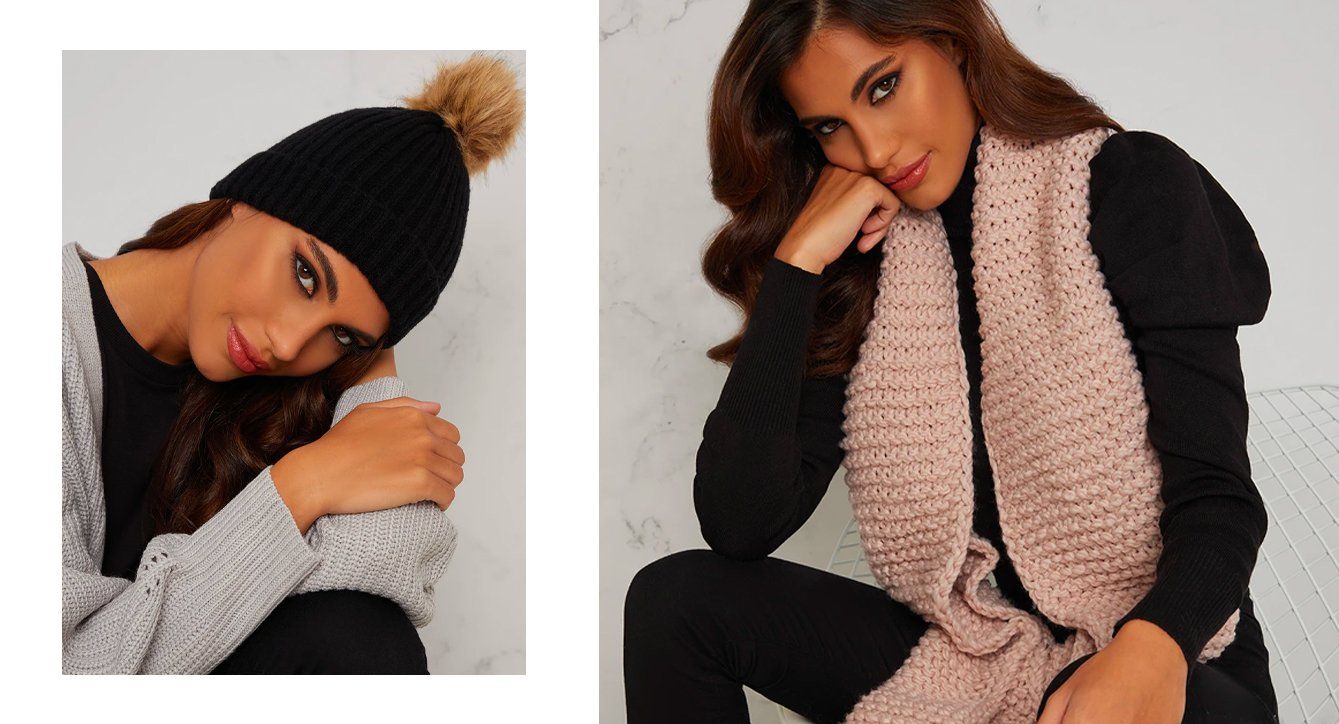 Knitted hat & scarf