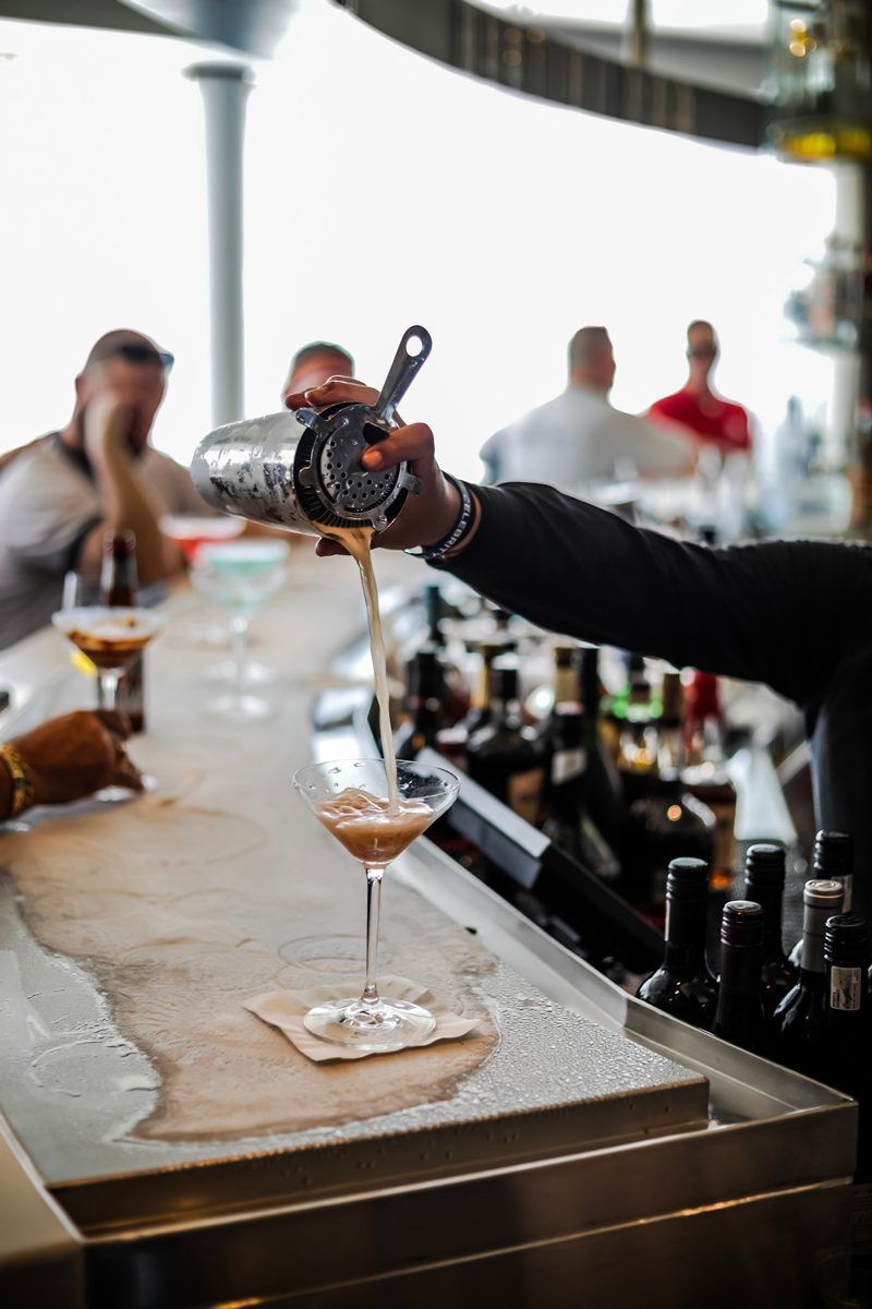 New Celebrity Summit review featured by top US travel blogger, Alicia Tenise: image of Martini Bar on Celebrity Summit