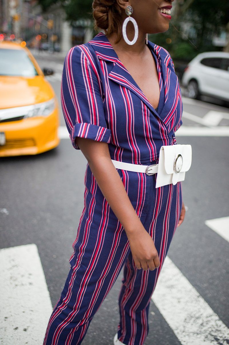 Stripe Jumpsuit, White Belt Bag - The One Question I Wish People Would Stop Asking Me featured by popular Virginia lifestyle blogger, Alicia Tenise