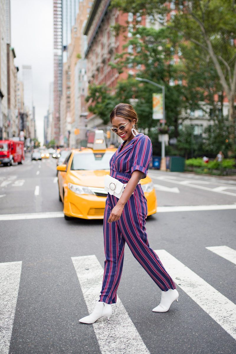 ASOS DESIGN wrap jumpsuit with self buckle in stripe - The One Question I Wish People Would Stop Asking Me featured by popular Virginia lifestyle blogger, Alicia Tenise