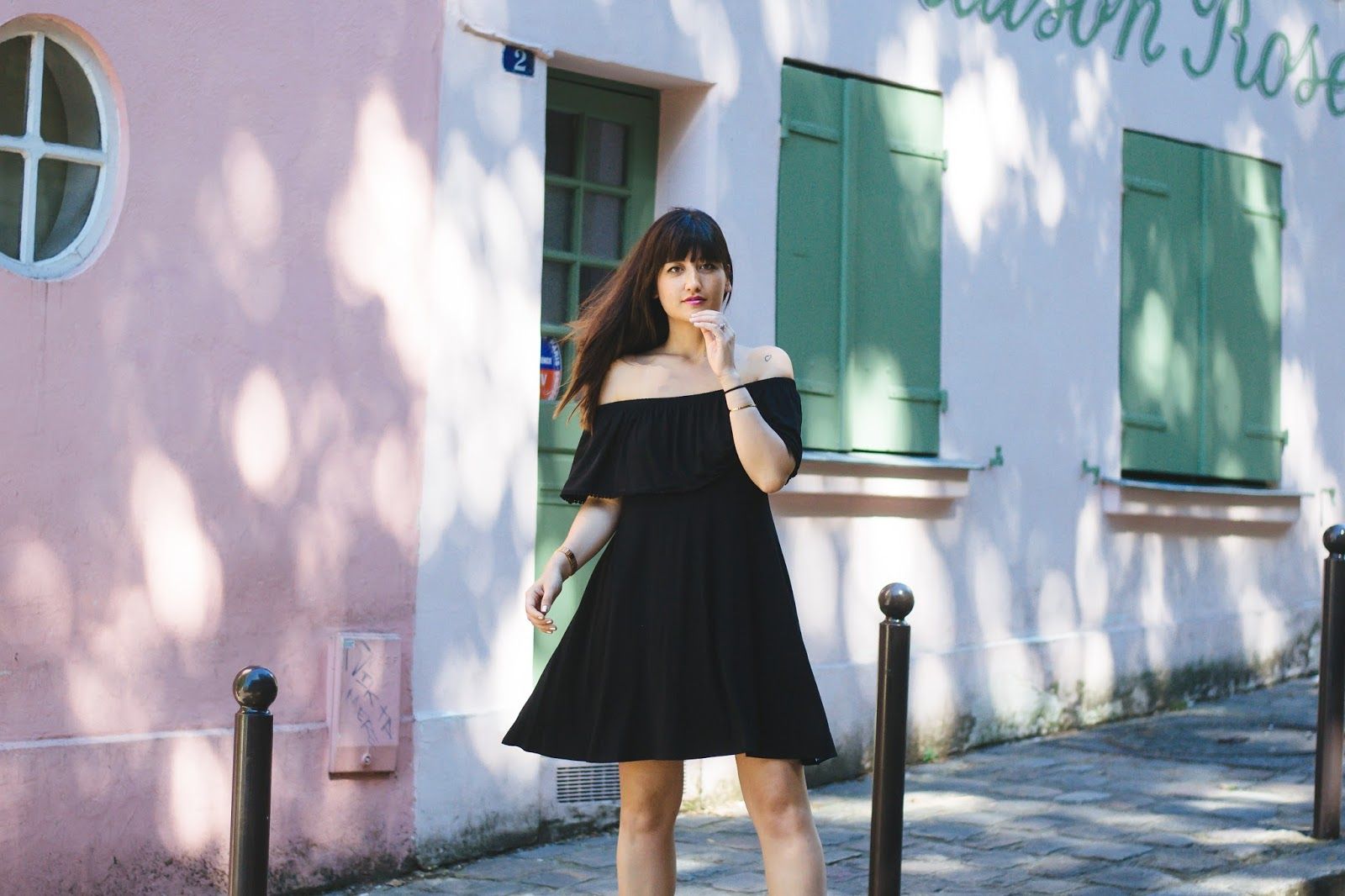 marks&Spencer-blackdress-paris-summerlook-styling-parisianstyle-meetmeinparee