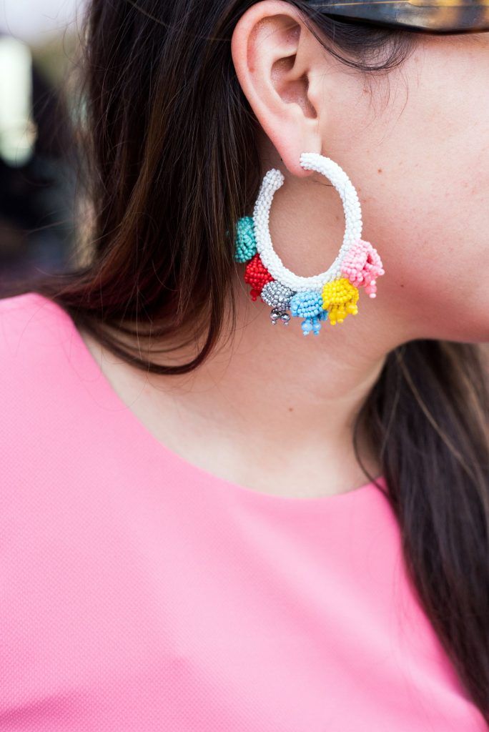 Sachin & Babi beaded hoop statement earrings | Adored by Alex