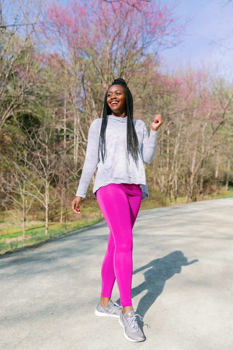 TRIM Bootcamp featured by top US life and style blogger Alicia Tenise; Image of a woman wearing New Balance x Isaac Mizrahi Live! Collection.