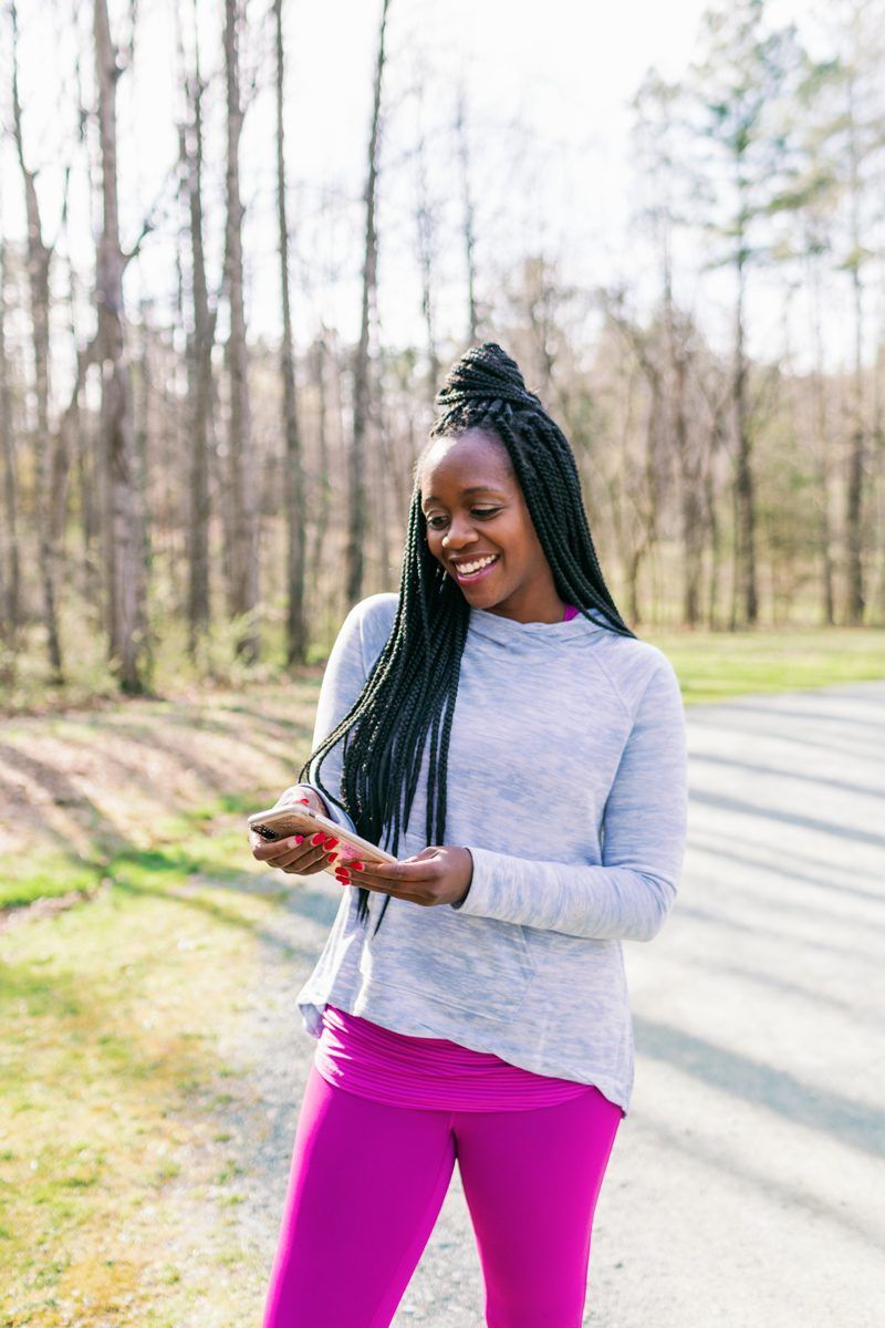 TRIM Bootcamp featured by top US life and style blogger Alicia Tenise; Image of a woman wearing New Balance x Isaac Mizrahi Live! Pullover Hoodie with Pocket.