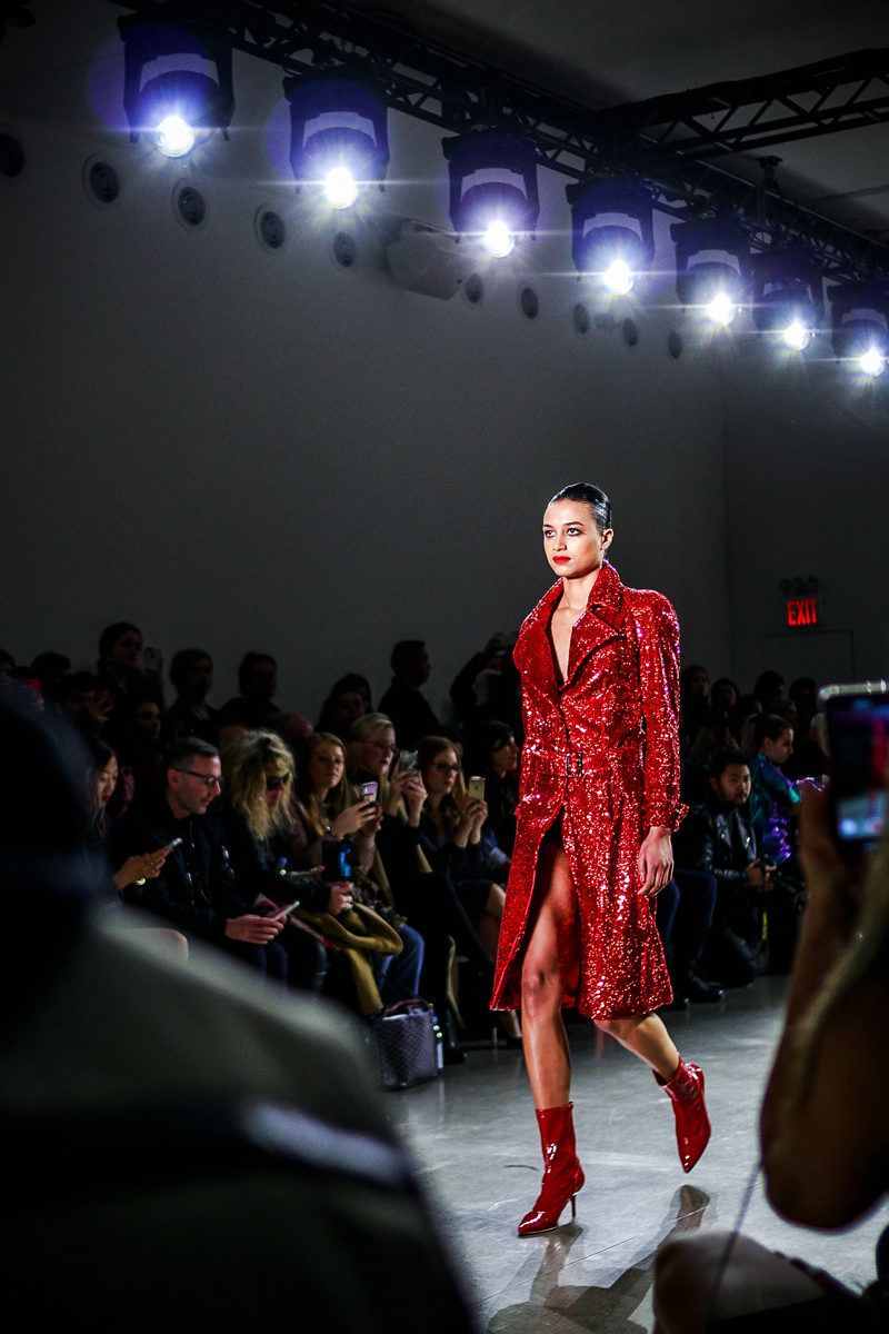 Christian Cowan NYFW Runway Red Sequin Dress