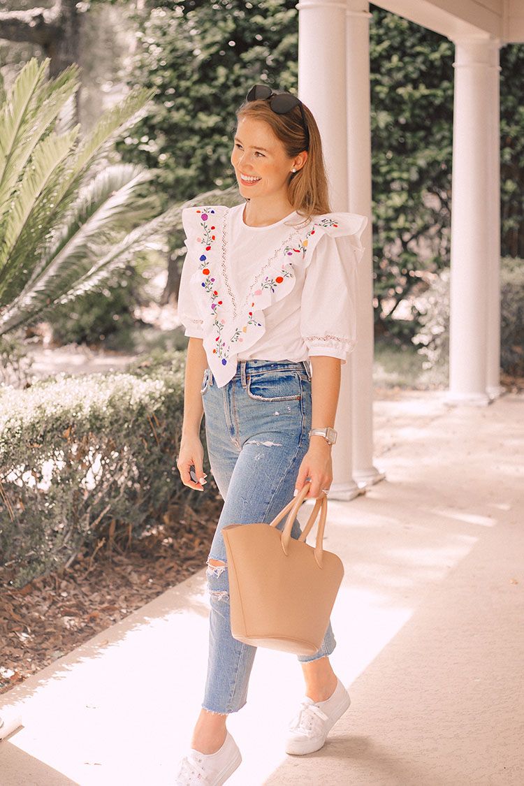 mi golondrina embroidered blouse