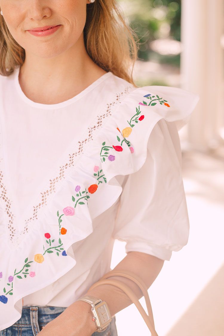mi golondrina embroidered blouse
