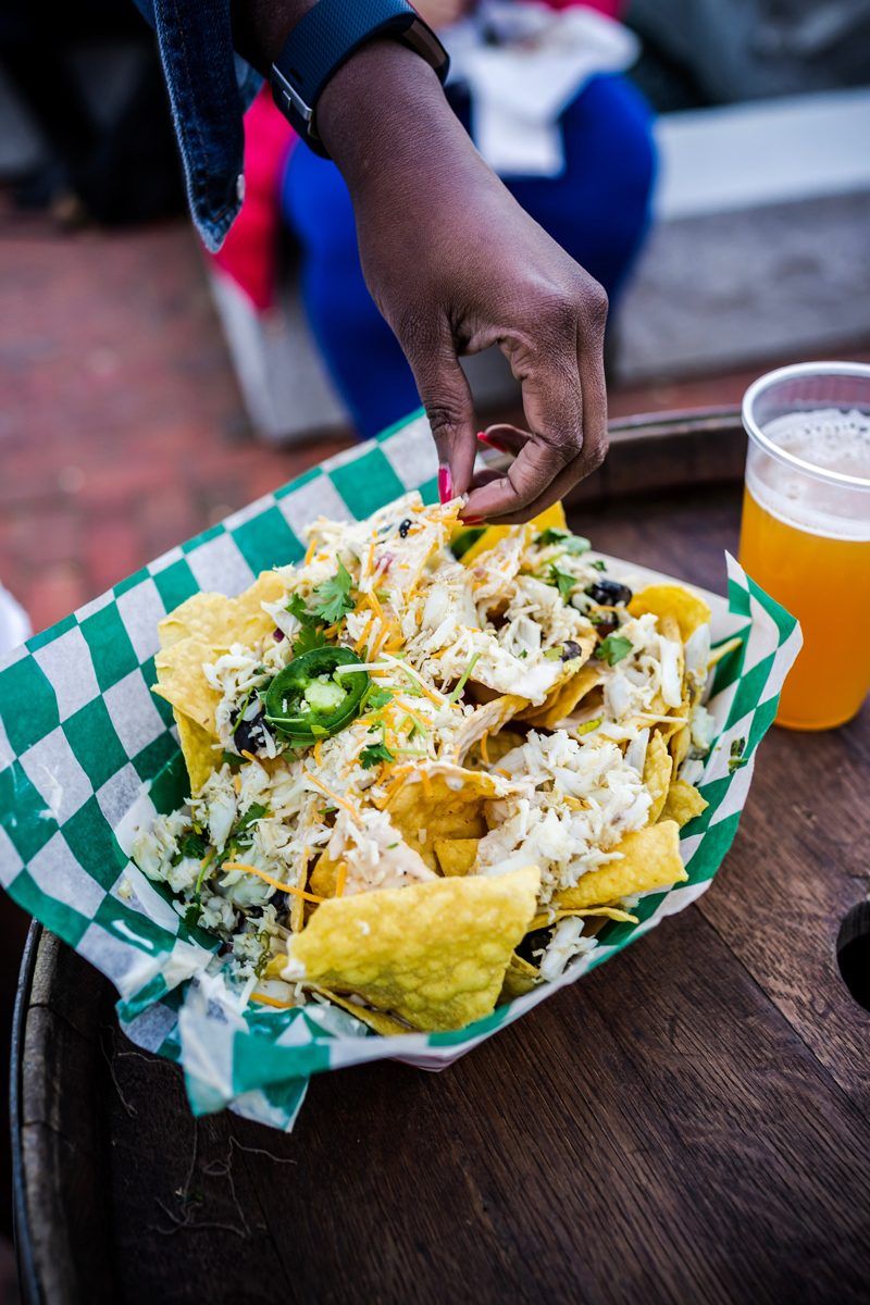 Crab Nachos at Williamsburg Taste Festival Friday Night Street Beats - Fun at the Williamsburg Taste Festival featured by popular DC travel blogger, Alicia Tenise