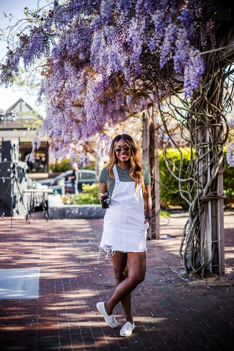 Blank NYC Overall Mini Dress - Fun at the Williamsburg Taste Festival featured by popular DC travel blogger, Alicia Tenise