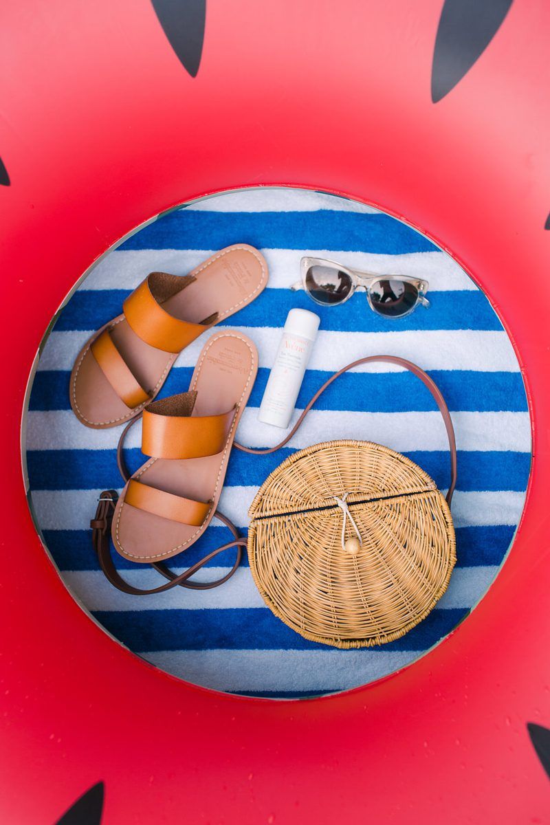 Abercrombie Faux Leather Slide Sandals - Essential Summer Wardrobe Pieces featured by popular DC style blogger, Alicia Tenise