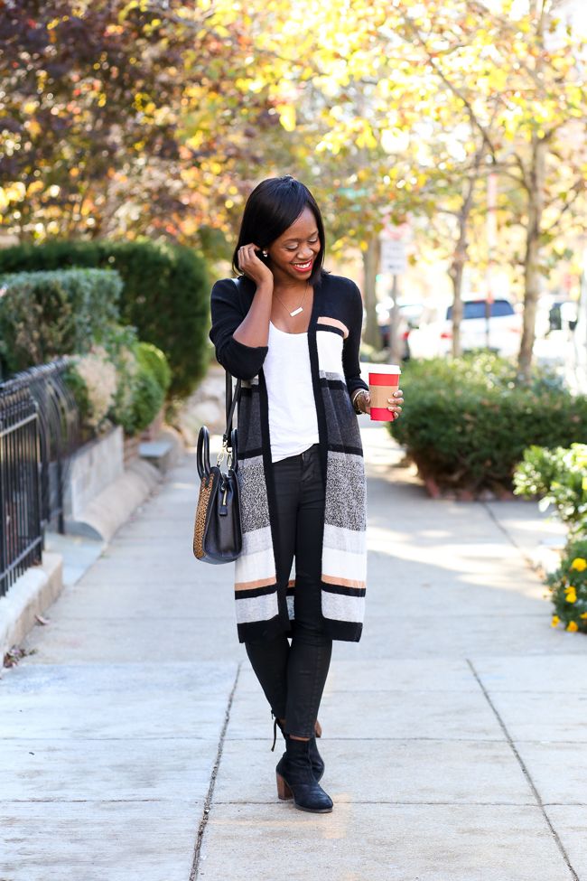 Alicia Tenise Long Sweater Black Jeans-4