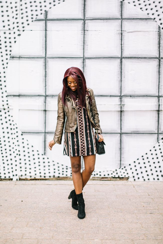 Free People Metallic Vegan Leather Jacket
