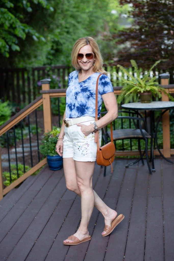 Simple Shorts and a Tee with Paint and Tie Dye by Kathrine Eldridge, Wardrobe Stylist
