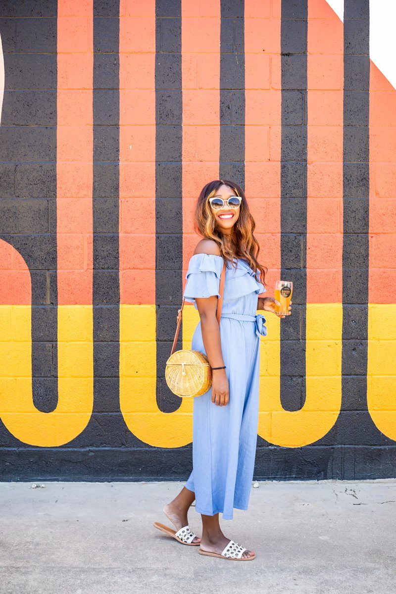 Off the Shoulder Ruffle Jumpsuit - What to Do When You're Feeling Deflated featured by popular DC life and style blogger Alicia Tenise