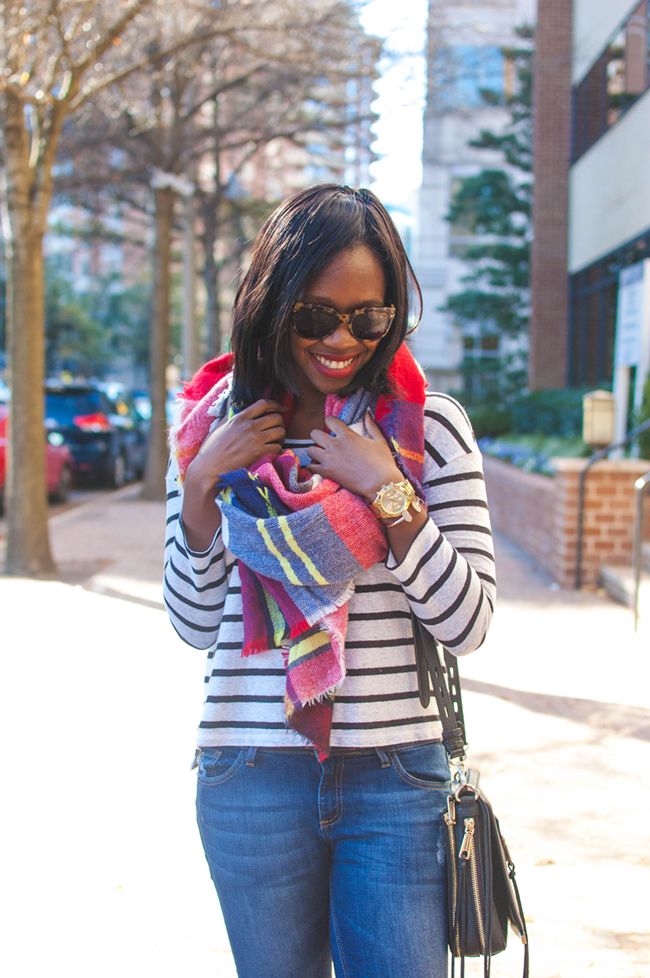 plaid blanket scarf, brunch outfit ideas, dc blogger