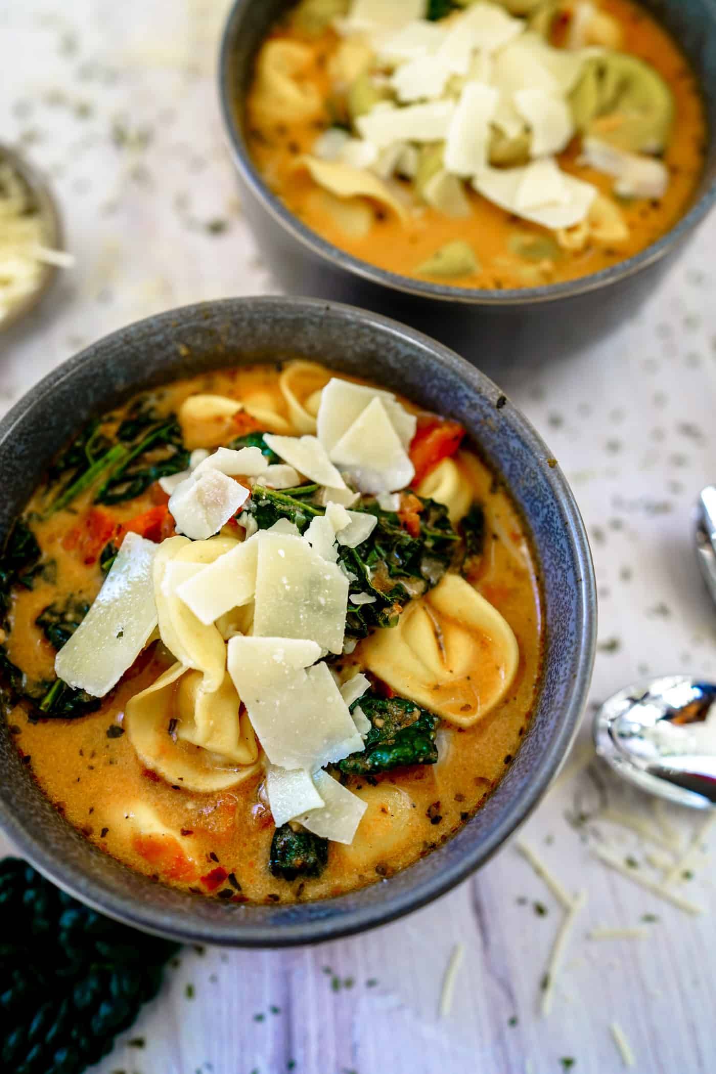 This Instant Pot Tortellini Soup receives universal raves - and for good reason - it's hearty, flavorful (it's got a good kick!), versatile and incredibly easy to whip up! You can also make this easy Instant Pot Tortellini Soup vegan friendly!Try it today and let us know what you think!