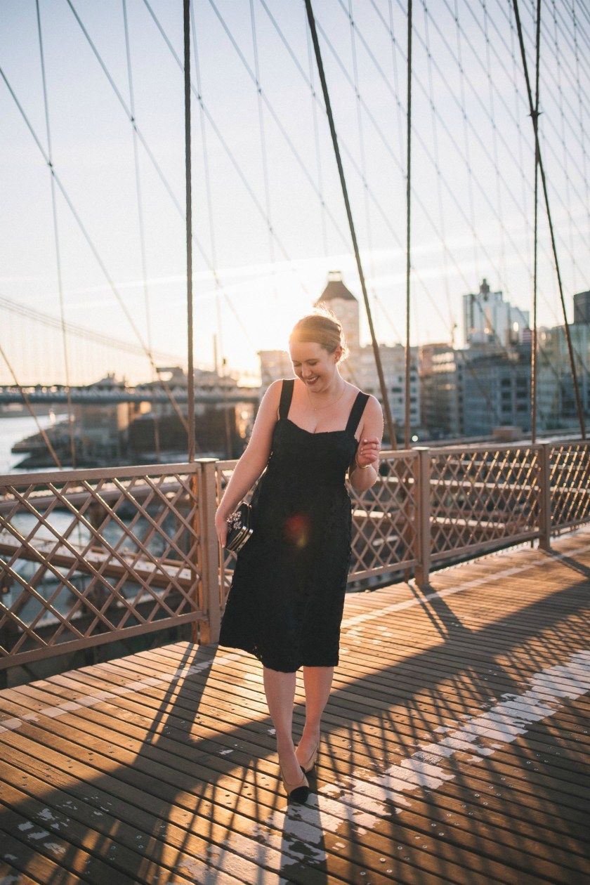 Little Black Lace Midi Dress I wit & whimsy