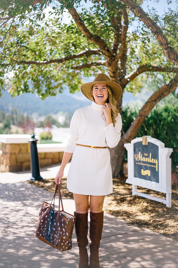 how to style a sweater dress
