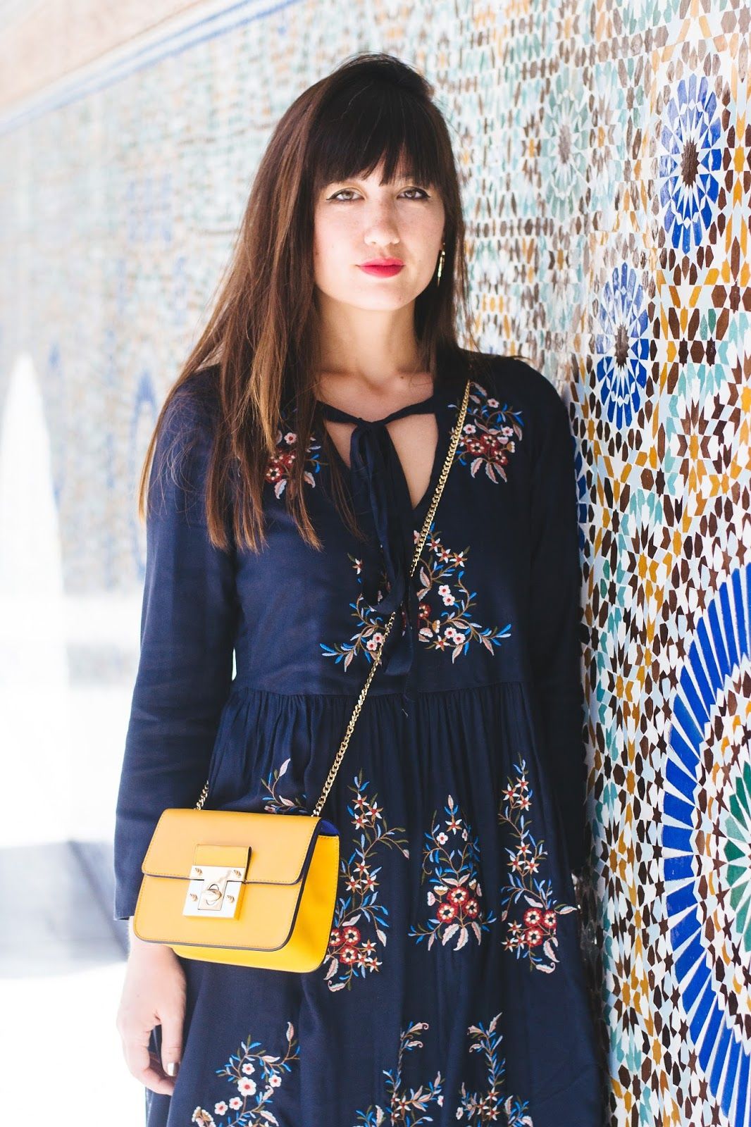 M&S-summer-flowers-dress-blue-sneakers-cute-bag