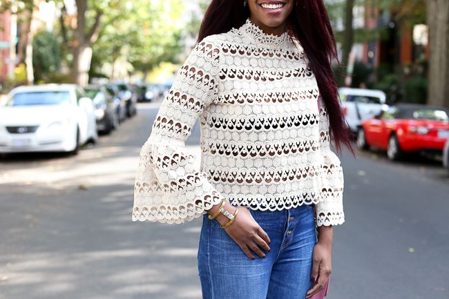 How to wear a bell sleeve top