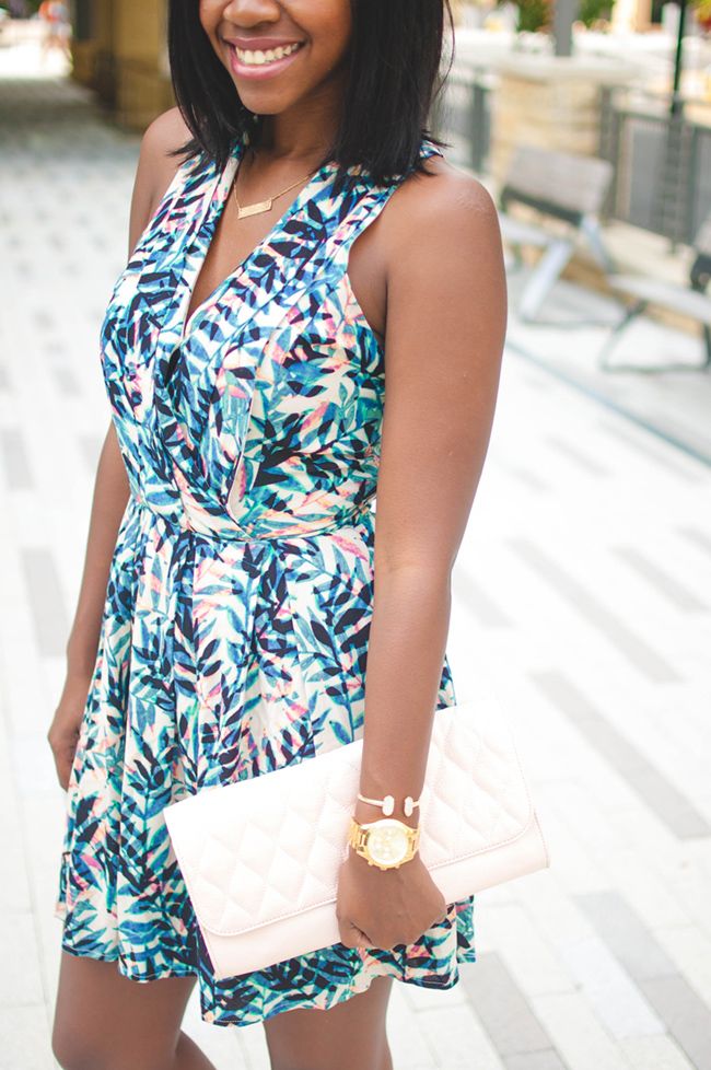 greylin fern dress, vera bradley quilted harper clutch, michael kors slim runway watch, arlington va blogger, fashion blogger