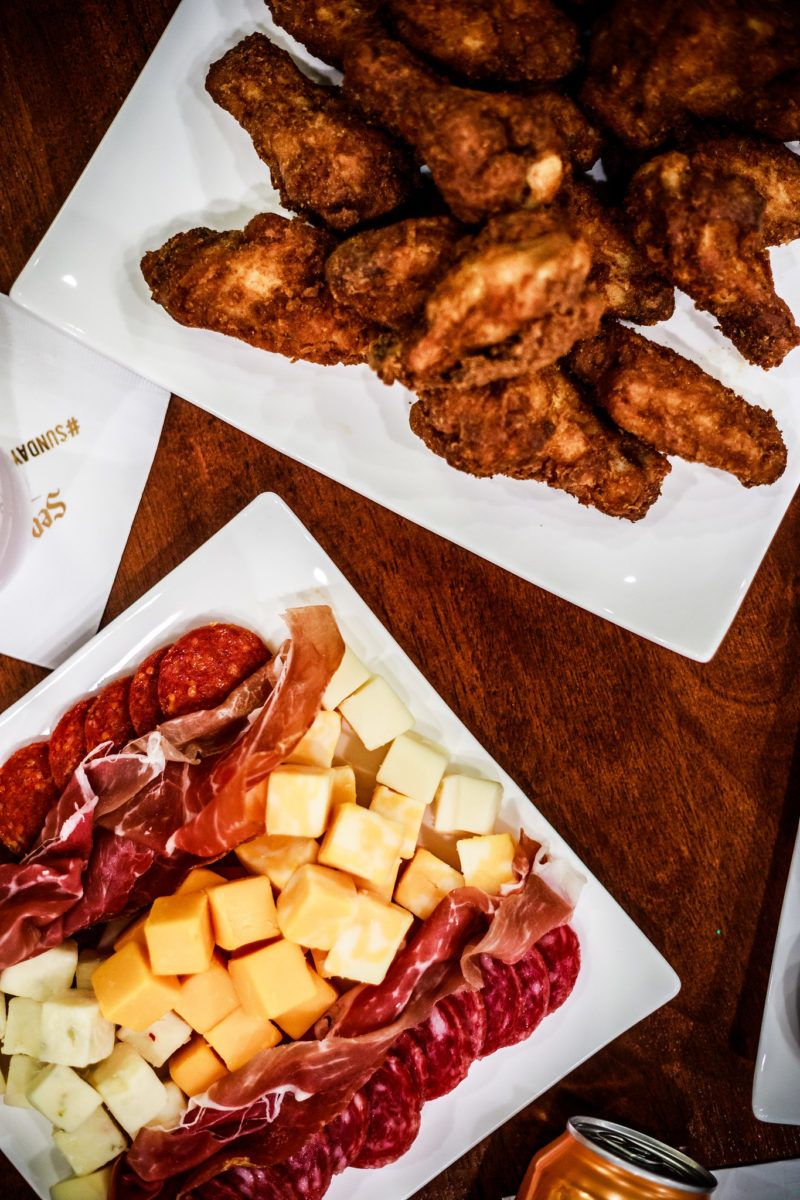 DIY Cheese and Charcuterie Board, Old Bay Wings - How I Spend NFL Sundays: NFL Party with Seagrams by Washington DC lifestyle blogger Alicia Tenise