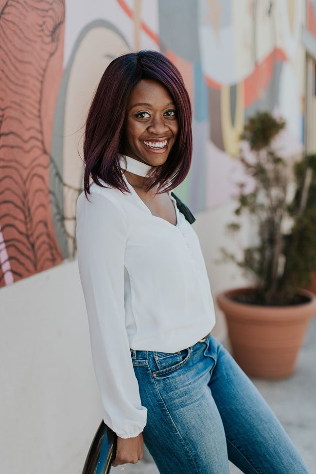 Choker White Button Down Blouse
