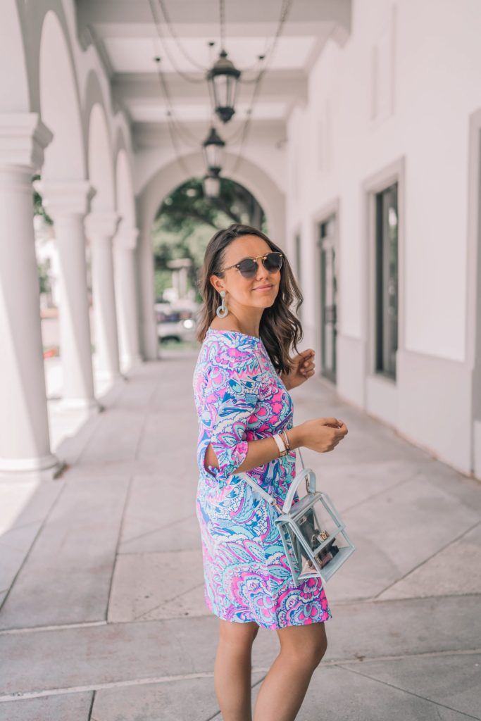 Lilly Pulitzer paisley print tie-sleeve dress