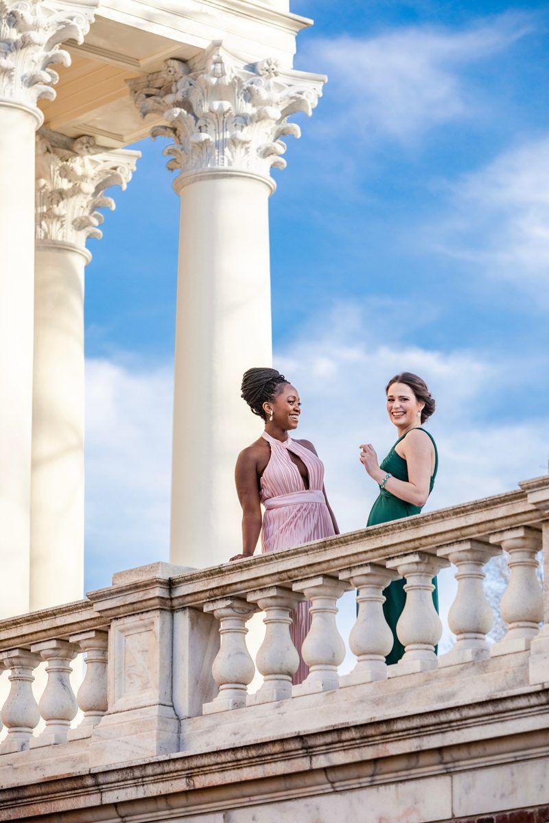 Black Tie Event Outfit featured by top US fashion blogger Alicia Tenise; Image of woman wearing The Jetset Diaries Blush Aster Halter Gown