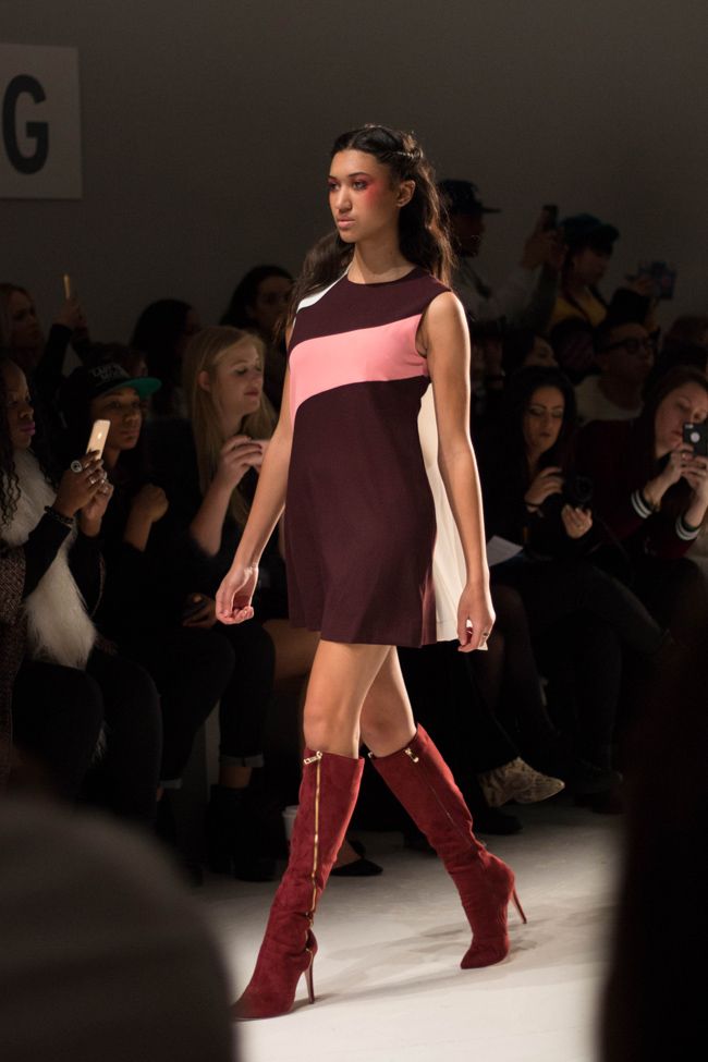 Dan Liu FW 2017 Oxblood Dress
