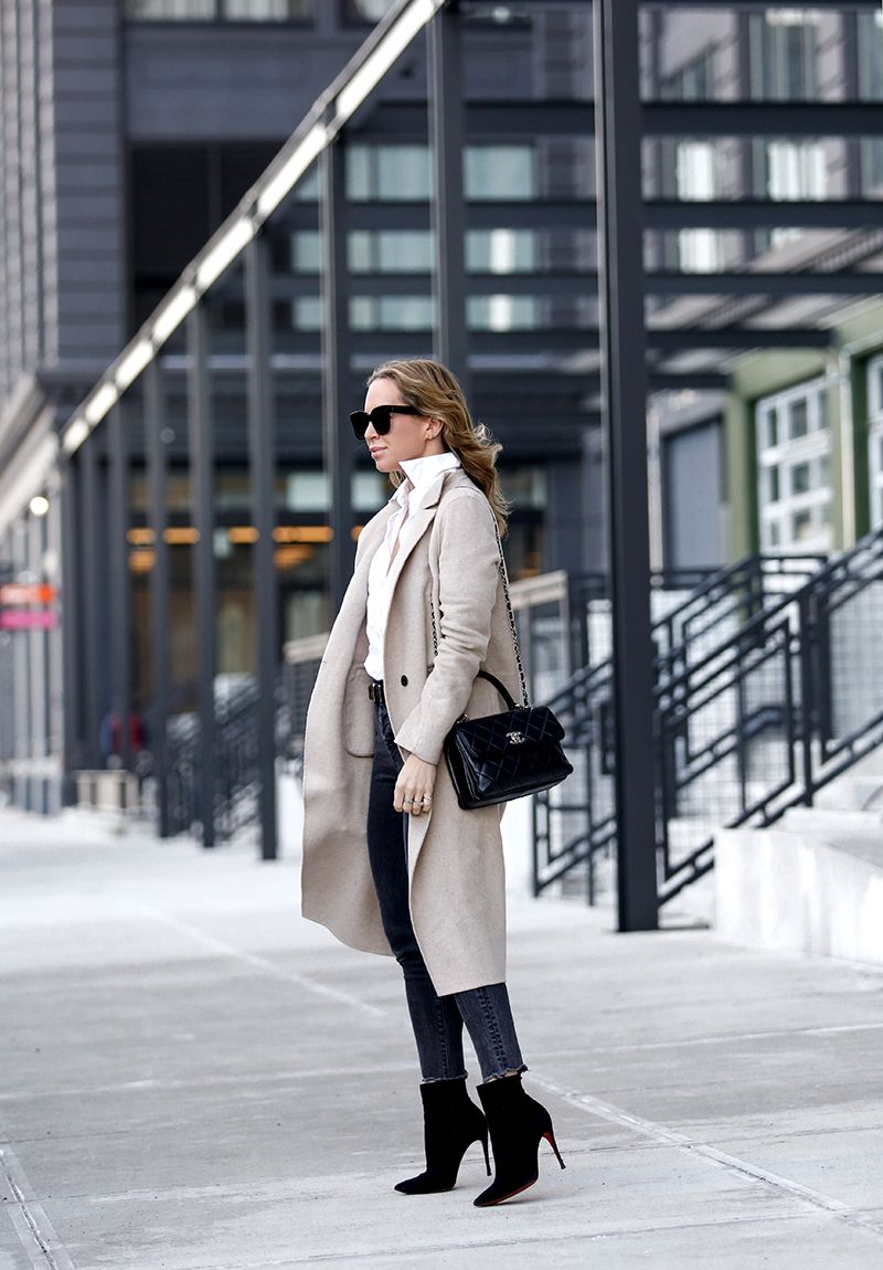 Oatmeal Coat, Winter Outfit, Helena of Brooklyn Blonde