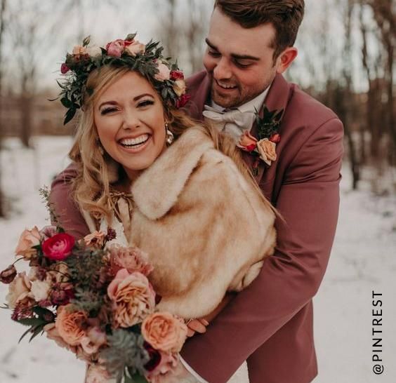 Snowy Couple