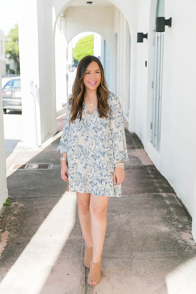 Bell sleeve dress