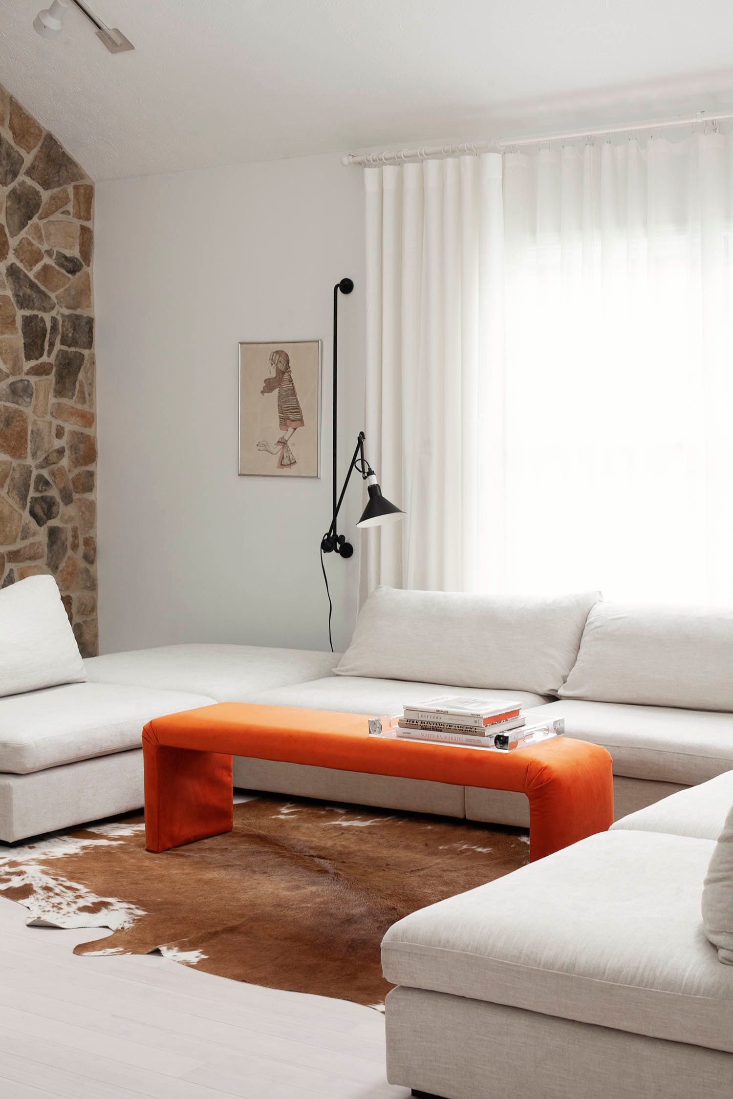 upholstered waterfall bench DIY