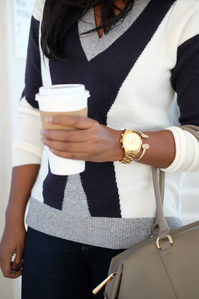 ann taylor colorblock sweater