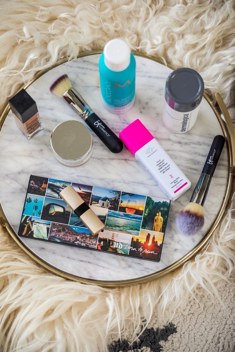 Sephora Beauty Insider Sale featured by top US beauty blogger Alicia Tenise | Sephora Spring Sale by popular D.C. beauty blogger, Alicia Tenise: image of a Dry Bar The Brush Crush, Nars foundation, IT cosmetics makeup brushes, Drunk Elephant T.L.C. Framboos™ Glycolic Resurfacing Night Serum, Moroccan Oil Dry Shampoo, Dermalogica Daily Microfoliant, lipstick, Urban Decay makeup pallet, and Caudalie cream. |Sephora Beauty Insider Sale by popular D.C. beauty blogger, Alicia Tenise: image of a Dry Bar The Brush Crush, Nars foundation, IT cosmetics makeup brushes, Drunk Elephant T.L.C. Framboos™ Glycolic Resurfacing Night Serum, Moroccan Oil Dry Shampoo, Dermalogica Daily Microfoliant, lipstick, Urban Decay makeup pallet, and Caudalie cream.