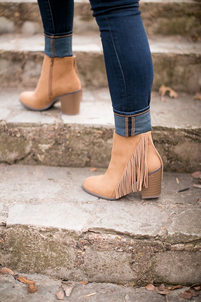 forever21 fringe booties