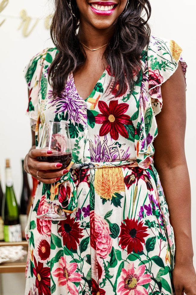 Fall Floral Dress - Two Thanksgiving Outfit Ideas by Washington DC fashion blogger Alicia Tenise