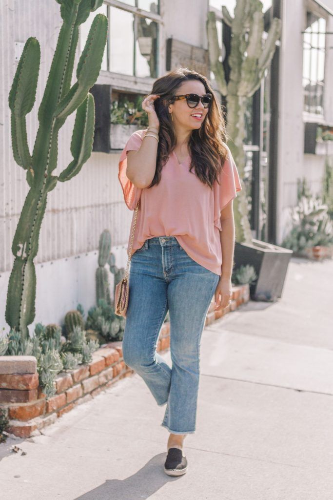 Cropped flare jeans outfit ideas | Adored by Alex