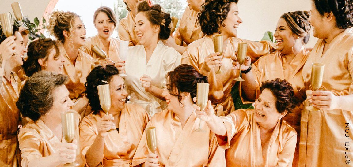 Bridesmaids ready for wedding