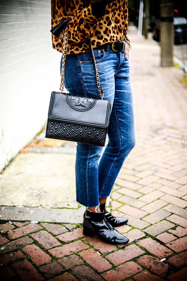 Tory Burch Fleming Bag - Why You Need A Statement Top: The Leopard Blouse by Washington DC fashion blogger Alicia Tenise