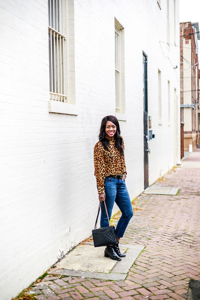 What to Wear to a Casual Sunday Brunch - Why You Need A Statement Top: The Leopard Blouse by Washington DC fashion blogger Alicia Tenise