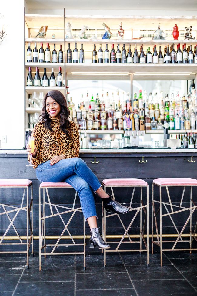 Madewell Slim Boyjean Raw Hem Edition, Dolce Vita Jac Booties - Why You Need A Statement Top: The Leopard Blouse by Washington DC fashion blogger Alicia Tenise