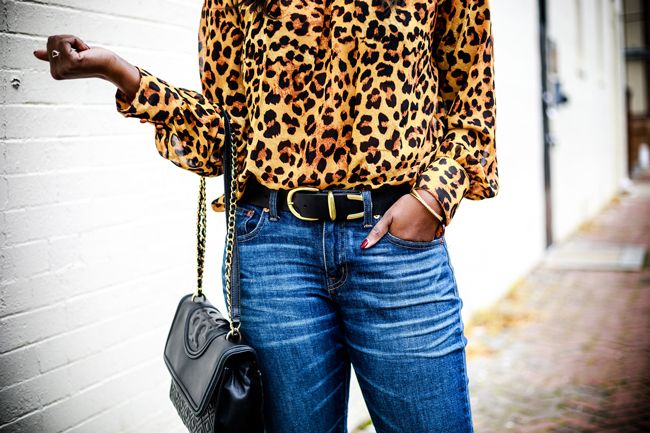 Topshop Belt, Leopard Print Top - Why You Need A Statement Top: The Leopard Blouse by Washington DC fashion blogger Alicia Tenise