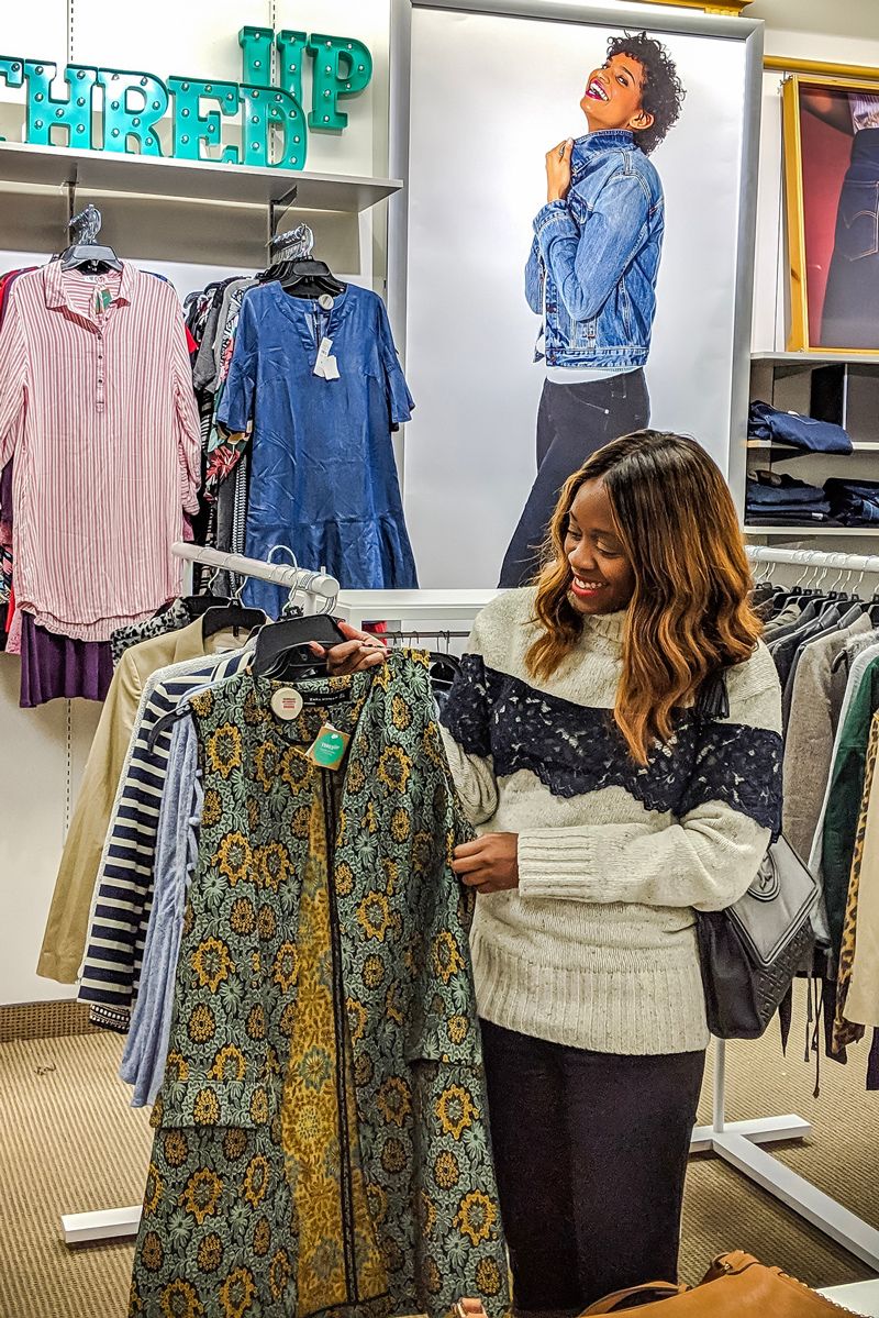 Blogger Alicia Tenise shares her finds at the Stage x ThredUp Pop Up - Why You Should Shop the Stage Stores x ThredUp Pop Up featured by Top DC fashion blogger, Alicia Tenise